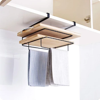 

Kitchen Organizer Cutting Board Holder Stand Towel Hanging Racks Holder Hanging Shelf for Cupboard Rack Kitchen Storage Rack