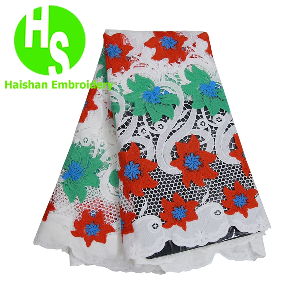 

Lastest African Laces 2019 Guipure Lace Fabric High Quality Nigerian Wedding Party Dress Tulle Lace Embroidery