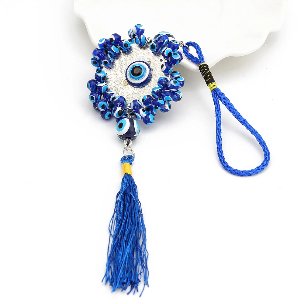 Lucky Eye Tassel турецкий брелок для ключей от сглаза автомобильный брелок настенный металлический кулон брелок держатель ювелирных изделий для женщин мужчин EY6537