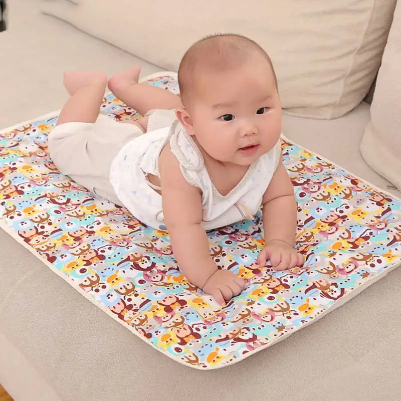 

50*70cm Baby Reusable Mattress Waterproof Diapering Changing Pads Cotton Washable Newborn Mattress Baby Changing Mat