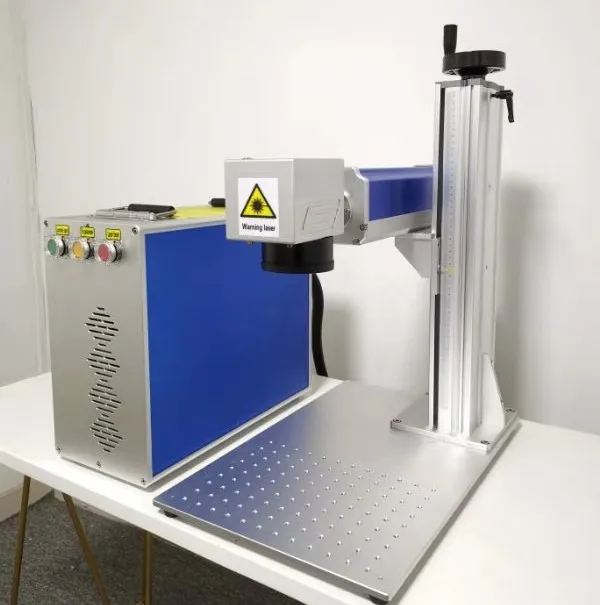 Fiber Laser Marking Machine With Rotary 30W Raycus Metal Engraving Machine