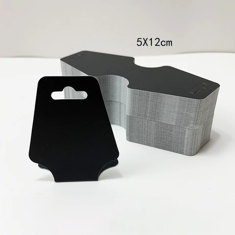 5x12cm Foldable Blank Kraft Paper Card Necklace Bracelet Headband Hairband Display Jewelry Hanging Card Price Hang Tag