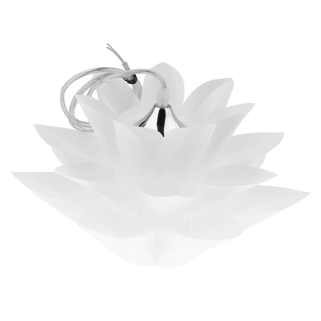 Modern Lotus Pendant Chandelier Pendant Ceiling Lamp Hanging Light Lampshade DIY  ( White )