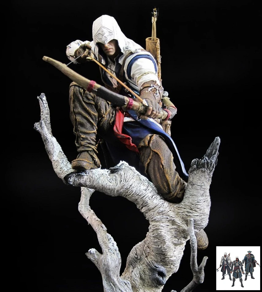 

Assassins Figure Scale Blade Sword Archery Anime Nendroid Haytham Connor Edward Bayonet Creed Knife Weapon Boy Toys Adult Gift