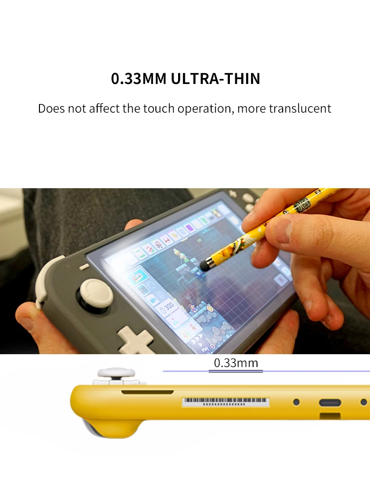 DATA FROG Displayschutzfolie aus gehärtetem Glas für Switch Lite, HD klare, kratzfeste Schutzfolie – Detail 5