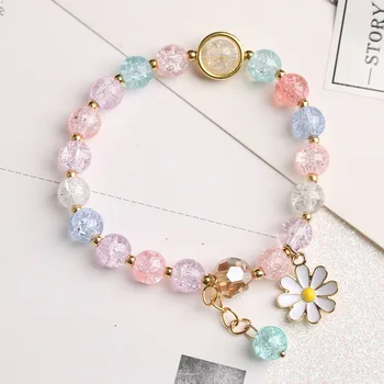 

Color bao hua jing Little Daisy Single Loop Bracelets Japanese Korean of Fresh Flowers Bracelets Yiwu Small Jewelry