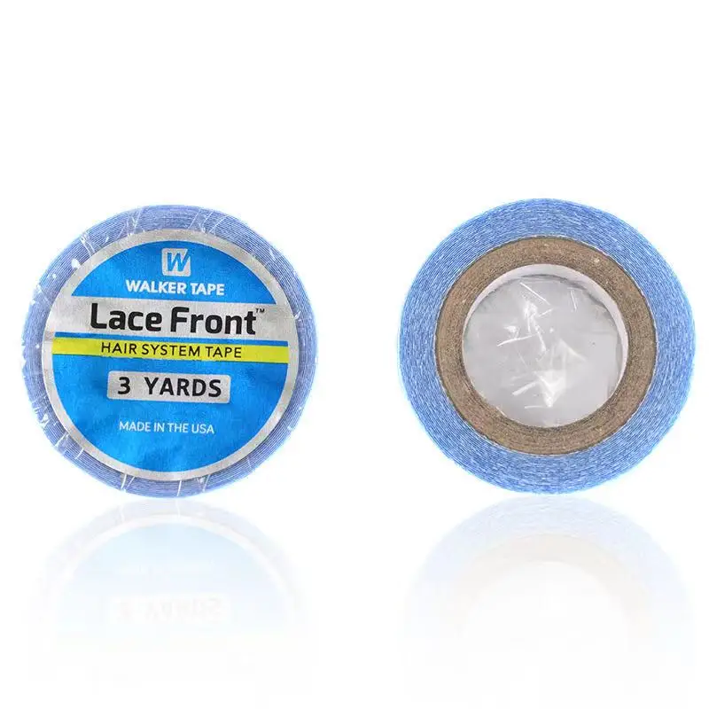 1cm 3Yards Walker Tape Blue Double Sided Adhesive Lace Front Support Tapes Water Proof Tape for