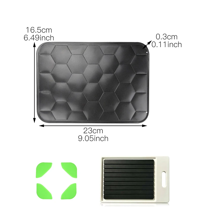 23x16.5x0.3cm Быстрая разморозка лоток для мяса шестигранный Дизайн Алюминиевая квадратная размораживающая доска быстрозамороженная еда быстрая тарелка для разморозки аксессуары для кухни - Цвет: 23x16.5x0.3cm