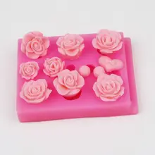 Инструмент для украшения тортов формы для мыла Сделай Сам шоколадный сахар 3D ремесло силиконовая форма в виде Розы форма для мыла