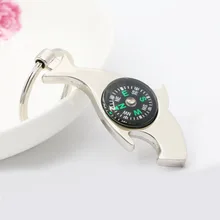 Металлический стиль оригинальная практичная Дельфин компас бутылка открывашка в виде ключа с кольцом Для мужчин небольшой вертикально открывающийся чехол рекламный подарок Customizati