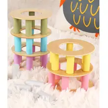 1 Набор строительных балансировочных блоков, Обучающие Настольные деревянные пазлы, балансировочная башня, Складные Игрушки для детей, детей, студентов