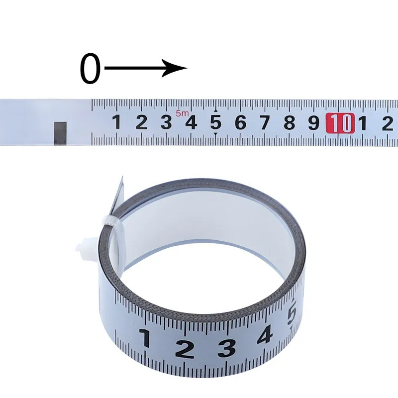 1-5M Miter Track Tape Measure W19mm Steel Self Adhesive Scale Ruler for T-track Router Table Woodworking Workbench Measuring tape measure measuring tape