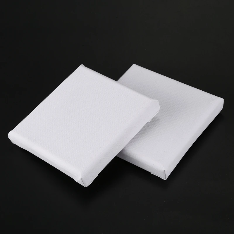 10 Pack Mini Canvas Panels 4 x 4, 100% Cotton White Blank Mini Small  Stretched Canvas Boards for Painting Craft Drawing Small Acrylics Canvas Art  Board Acrylic Oil Paint DIY Kids Children