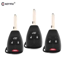 KEYYOU 3 botón llave de control remoto Fob coche caso clave Shell para Dodge Dakota Durango cargador para Jeep Grand Chrysler Cherokee 300 de la ciudad