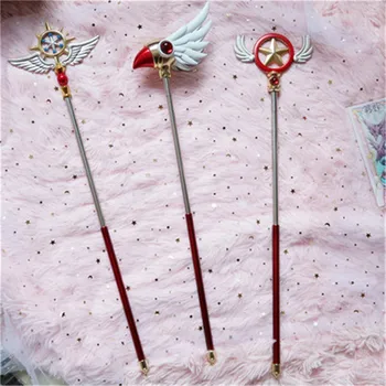 

Card Captor Sakura Star Wing Magic Stick 1:1 Alloy Bird Head Staves Creative Cartoon Cosplay Prop Kids Gift Toy X5389