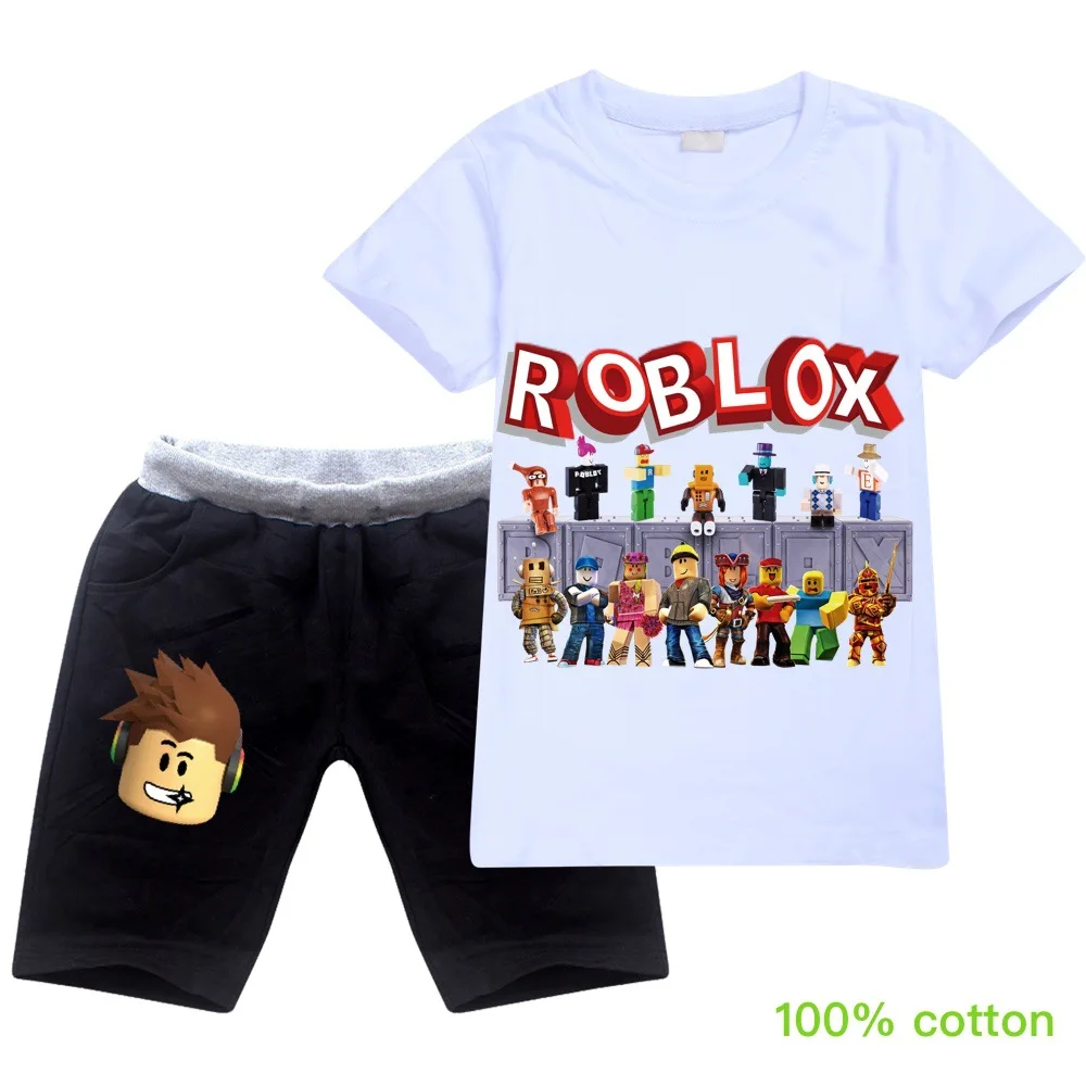 Robloxing аниме одежда для малышей мальчиков летняя хлопковая футболка с коротким