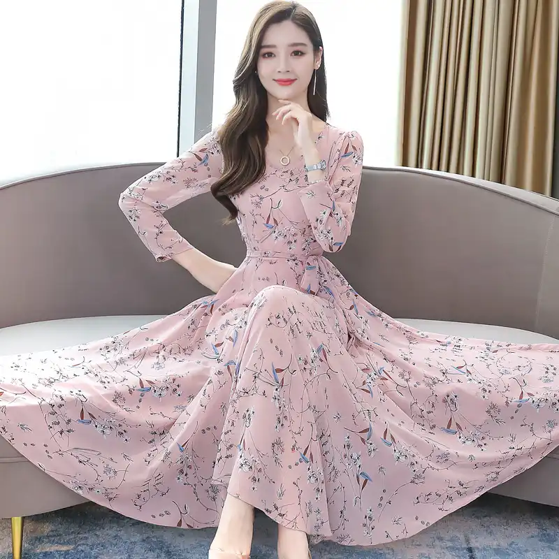 vestido midi comprido