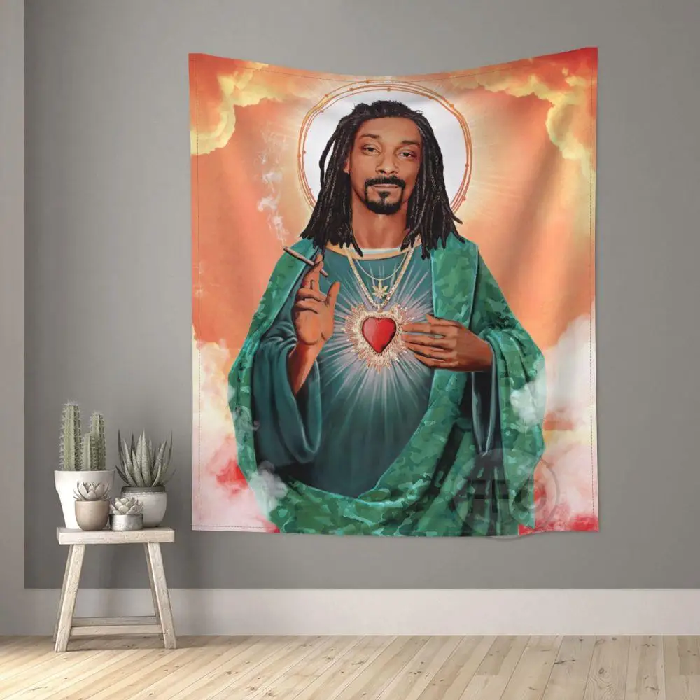 Rapper Snoop Dogg Tapestry Jesus Tapestry Aesthetic Room Decor Boho