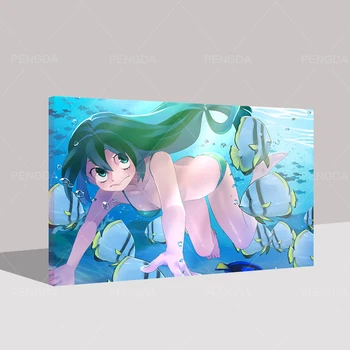 

Picture Home Decor Sexy Girl Modular Canvas Anime Character Painting My Hero Academia Printed Poster Wall Art Living Room Frame