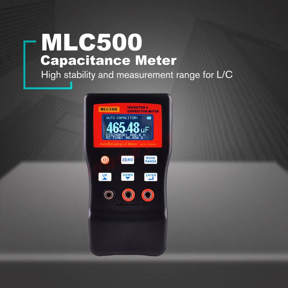 

MLC-500 High Precision Auto Ranging LC Meter Professional Capacitance Inductance Table 500 KHz Capacitance Meter
