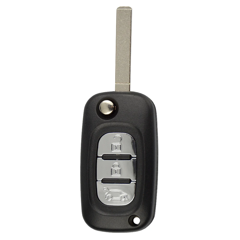 OkeyTech дистанционный Складной автомобильный ключ для Renault Fluence Clio Megane Kangoo Modus Captur Duster 2/3 Кнопка VA2 433 МГц ASK7946/47