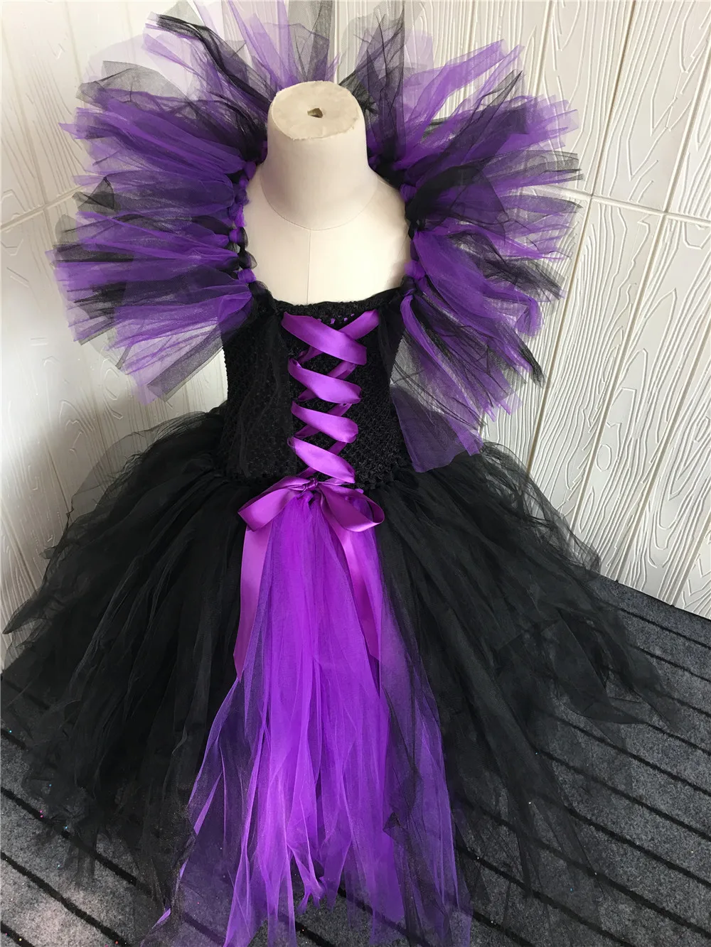 Maleficent/платье-пачка «злая королева» для девочек Детские Вечерние платья из тюля для девочек на карнавал, Хэллоуин, детский маскарадный костюм ведьмы для детей от 1 до 14 лет
