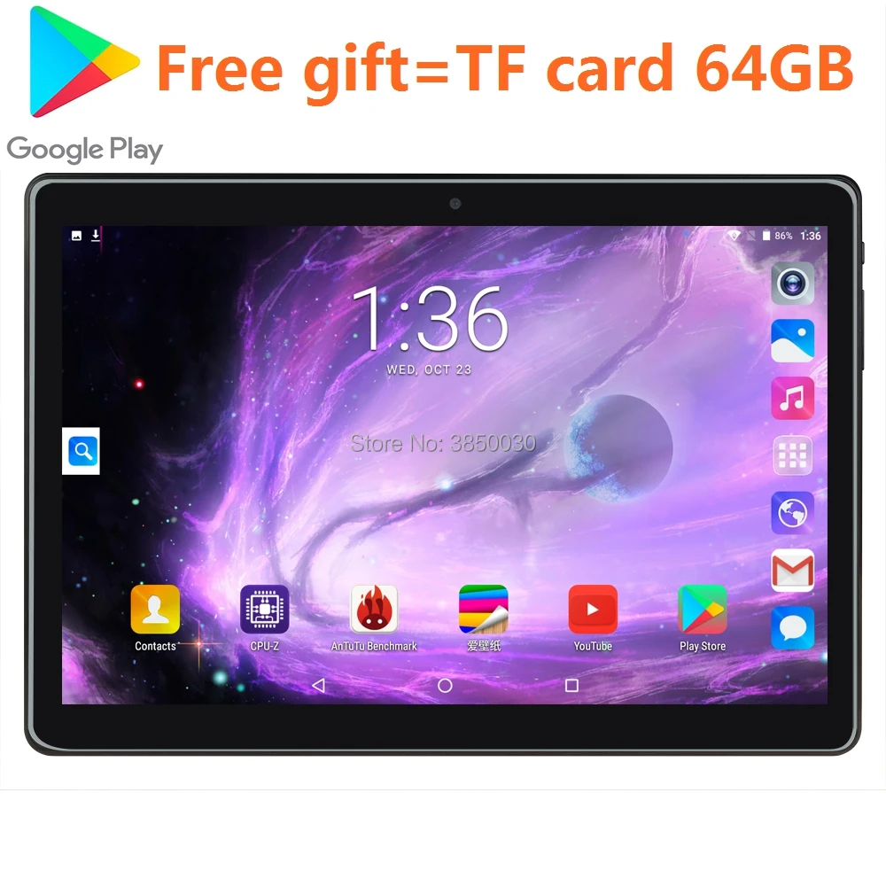2.5D новый дизайн 10-дюймовые планшеты Android 9 0 OS 32 Гб ПЗУ + tf-карта двойная камера SIM