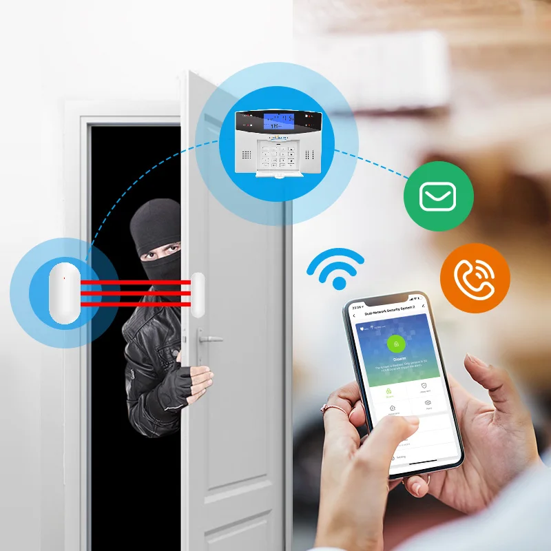 Sistema de alarma antirrobo inteligente para el hogar, dispositivo de seguridad inalámbrico con WiFi, Sensor de movimiento, alarma magnética, Tuya, Alexa y Google - Imagen 5