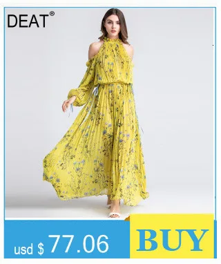 [DEAT] 2020 Beach Style Dress Women Elastic Pleat Back Sling Sleeveless Floral Cascading Ruffle Elegant New Summer Fashion AM273