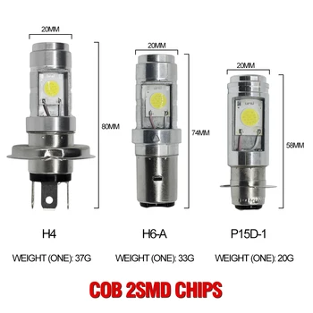 

2pcs car led fog lamp H4 2LED SMD 2SMD COB 24chips led light bulb lamp WHITE Free shipping