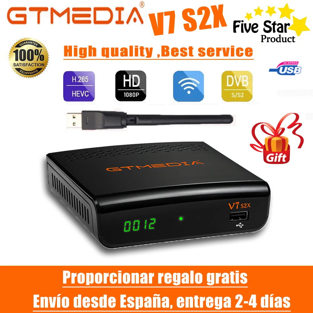 Лидер продаж спутниковый ресивер Gtmedia V7 S2X обновленный GTmedia V7S HD включает usb Wi Fi Freesat