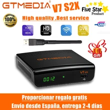 Venda quente gtmedia v7 s2x receptor de satélite atualizado por gtmedia v7s hd incluem usb wi-fi freesat v7 s2x DVB-S2 h.265 1080p nenhum aplicativo
