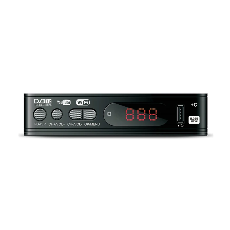 Decodificador de TV terrestre digital DVB-T-2 LTC HD205M con control remoto  programable H.265 