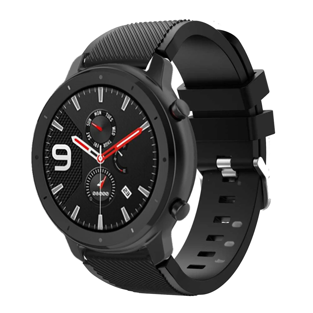 22 мм силиконовый ремешок для часов для Huami Amazfit GTR 47 мм/темп/Stratos 2/2S Смарт Браслет для samsung Galaxy Watch 46mm/Шестерни S3 Ремешок Браслет