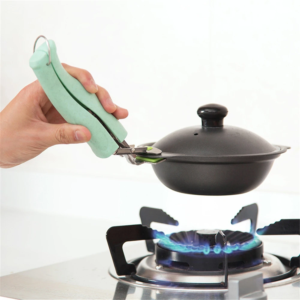 

Stainless Steel Home Kitchen Anti-Scald Plate Take Bowl Dish Pot Holder Carrier Clamp Clip Handle 4