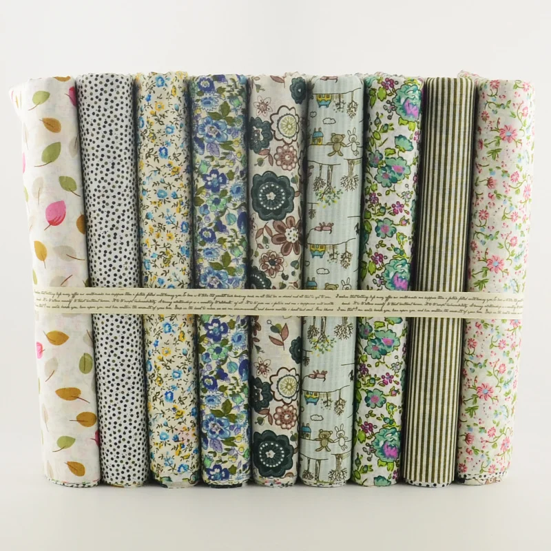 Booksew 9 шт./лот 50 см x Telas хлопковая ткань De Algodon Para Лоскутная фиолетовая Цветочная