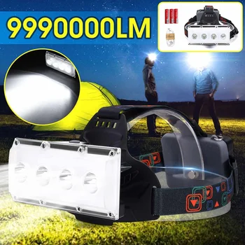 

COB LED Headlight Rechargeable 18650 USB Headlamp Head Headlight Fishing Lamp for Outdoor emergency lighting