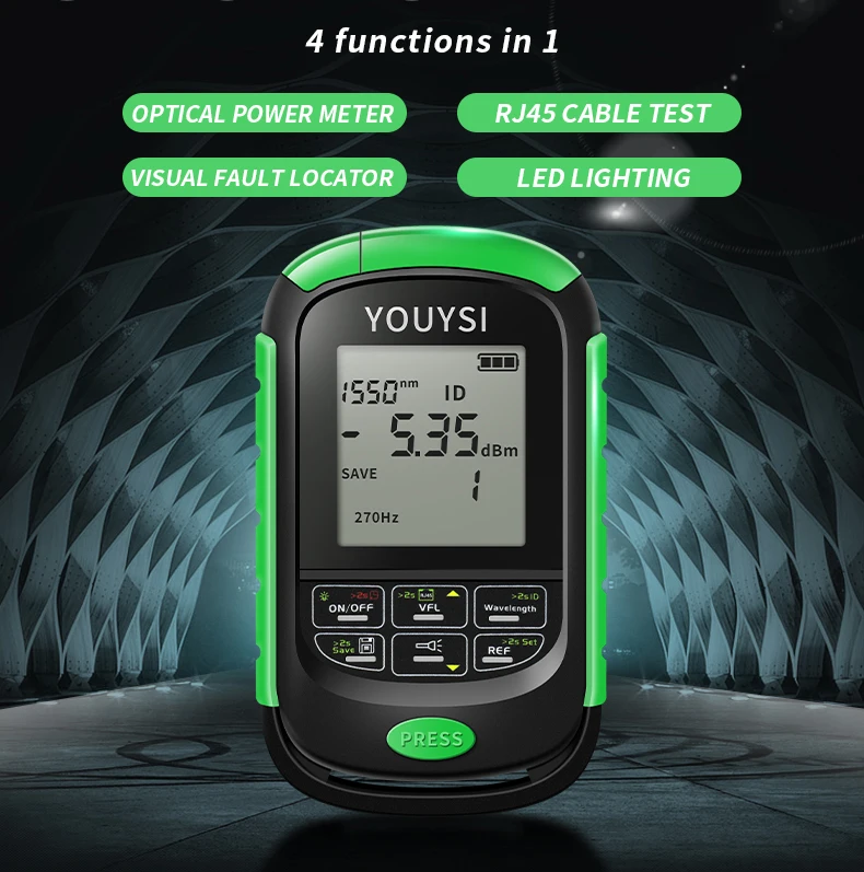 Locator Power-Meter Cable-Test Network Visual-Fault Optical Mini 5km 4-In-1 30-Kmvfl