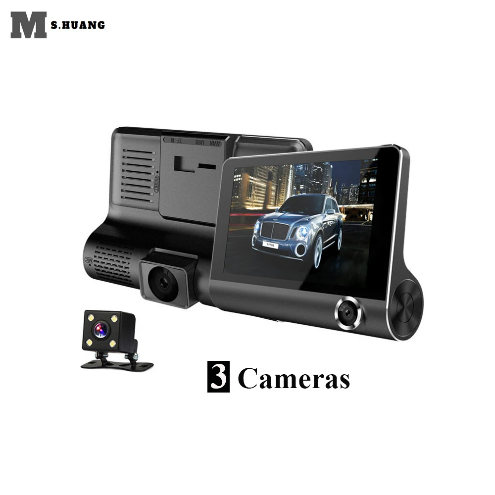 Full Hd 1080p Dual Lens Car Dvr Camera 4.0 Inch Lcd Screen 170 Degree