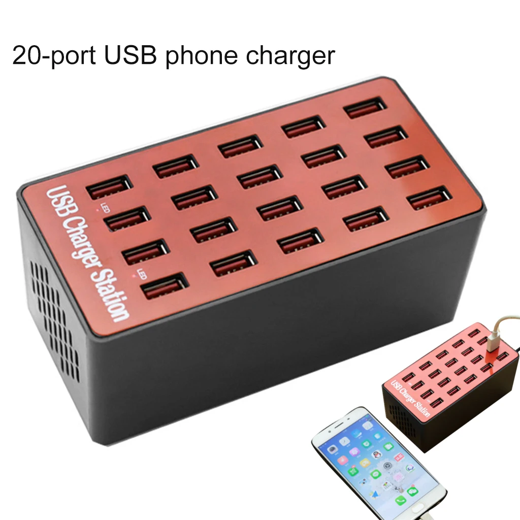 A5 20-Порты и разъёмы 18A 80W зарядное устройство usb multi концентратор светодиодная USB Зарядка Док-станция Универсальный держатель для мобильного телефона для рабочего стола, настенные домашние зарядные устройства