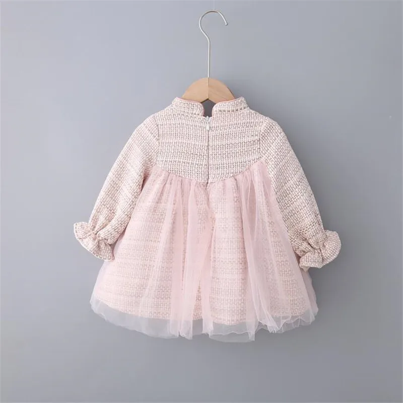 Модное платье с длинными рукавами для маленьких девочек; Осенняя классическая одежда для детей; элегантное платье в клетку для девочек; Vestidos; платье для дня рождения