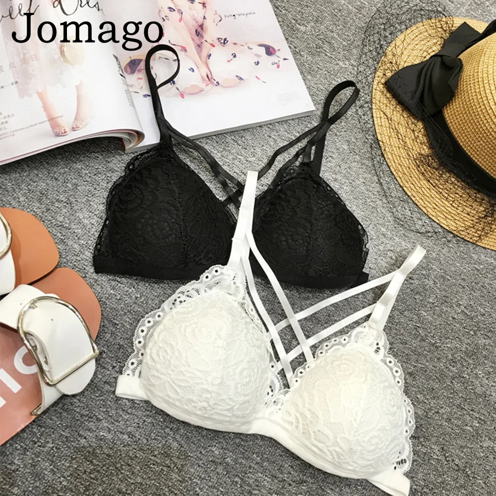 Jomago y-образный кружевной бюстгальтер, отжимать Bralette, беспроводной, плюс размер, женский бюстгальтер, сексуальные бюстгальтеры для женщин, бюстгальтер с открытой спиной, нижнее белье, мягкие бюстгальтеры