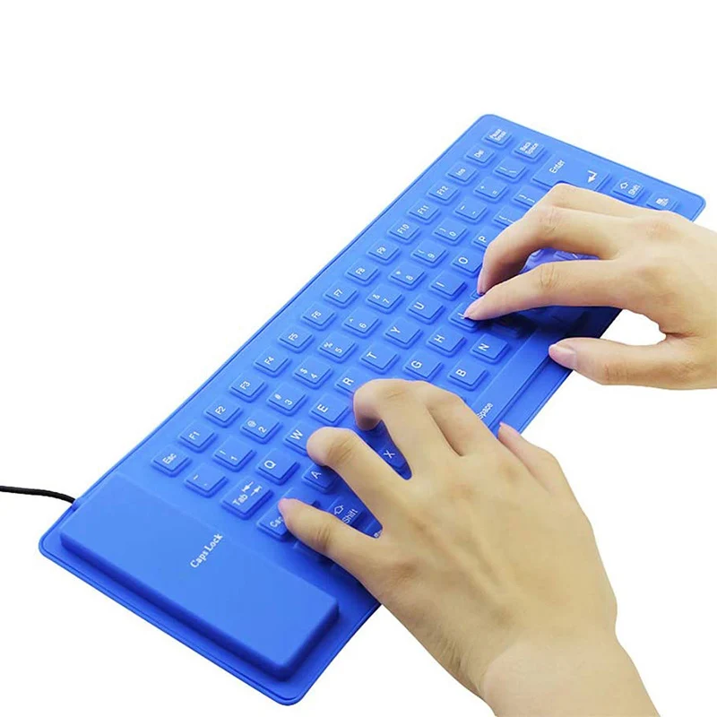 disour teclas de silicone dobrável teclado para pc notebook tablet portátil flexível portátil dobrável gaming wired keyboard mini usb