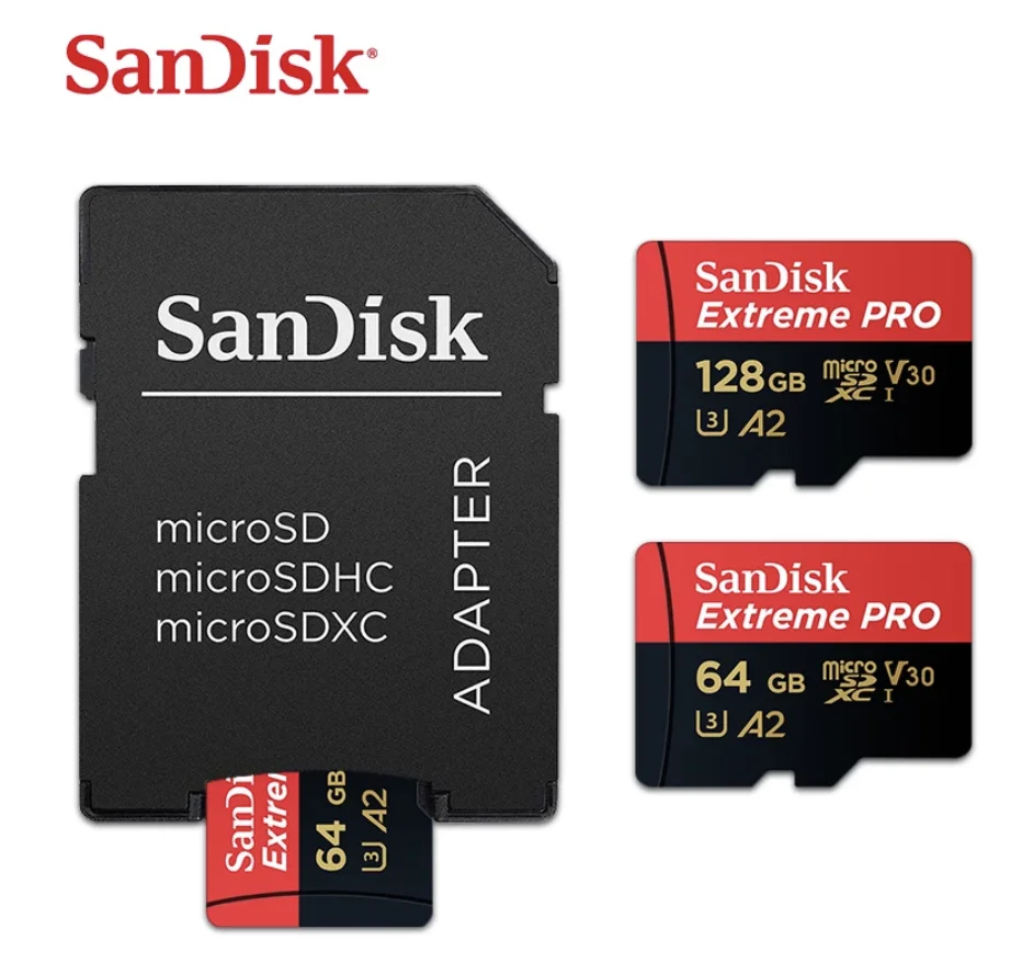 100% Original SanDisk Micro SD Card 128GB SDXC Extreme Pro TF Card Class 10  U3 A2 UHS I V30 Microsd Memory Card|Micro SD Cards| - AliExpress