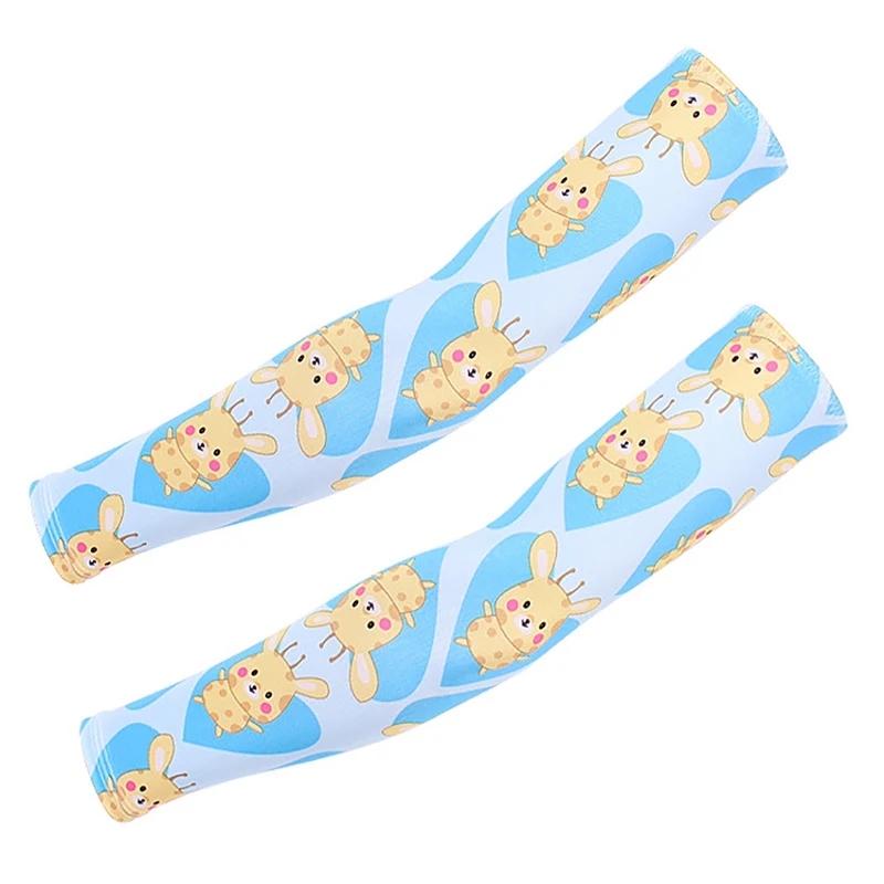 Детский чехол для рук с защитой от ультрафиолета, пыленепроницаемый солнцезащитный козырек, ледяной шелк, защита локтя, детская спортивная одежда для улицы, 2 шт