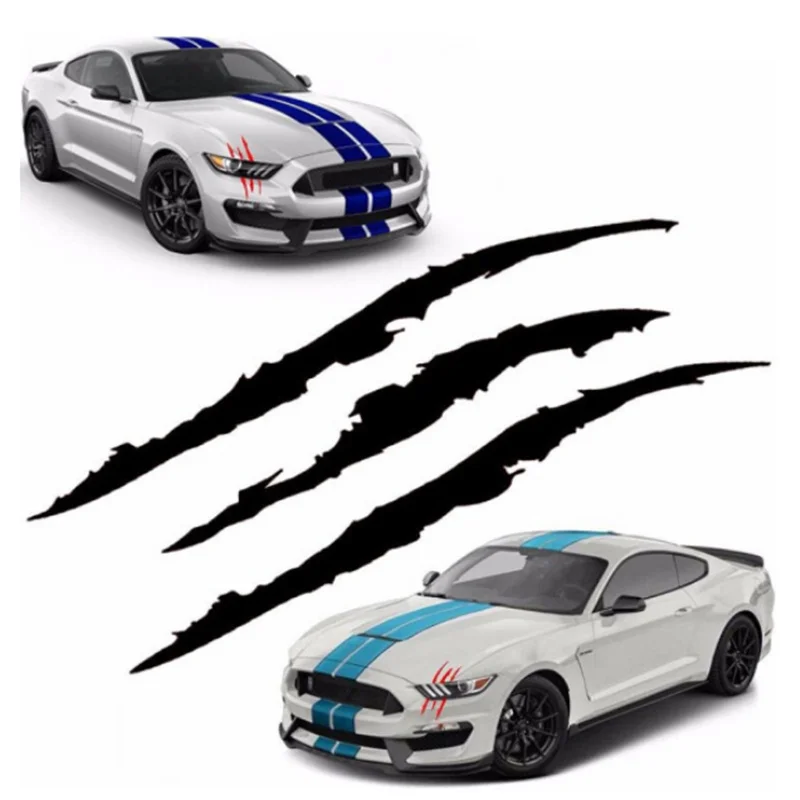 2PCS Claw Mark Decals for Cars,Headlight Car Sticker,Stripes Scratch Decal  Vinyl for Sports Cars SUV Pickup Truck Window Motorcycles ect (red)
