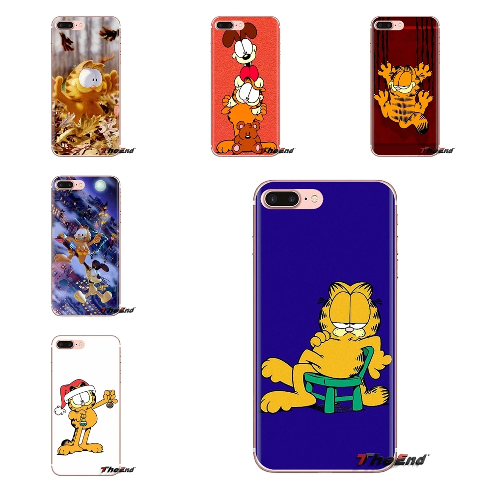 

cute lovely cartoon garfield Soft Transparent Shell Covers For Huawei Mate Honor 4C 5C 5X 6X 7 7A 7C 8 9 10 8C 8X 20 Lite Pro