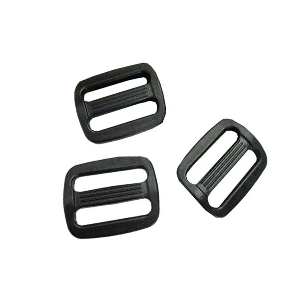 20 Pcs 1-1/2 inch Plastic Triglides Slides for Webbing 38mm, Black Fasteners Strap and Backpack