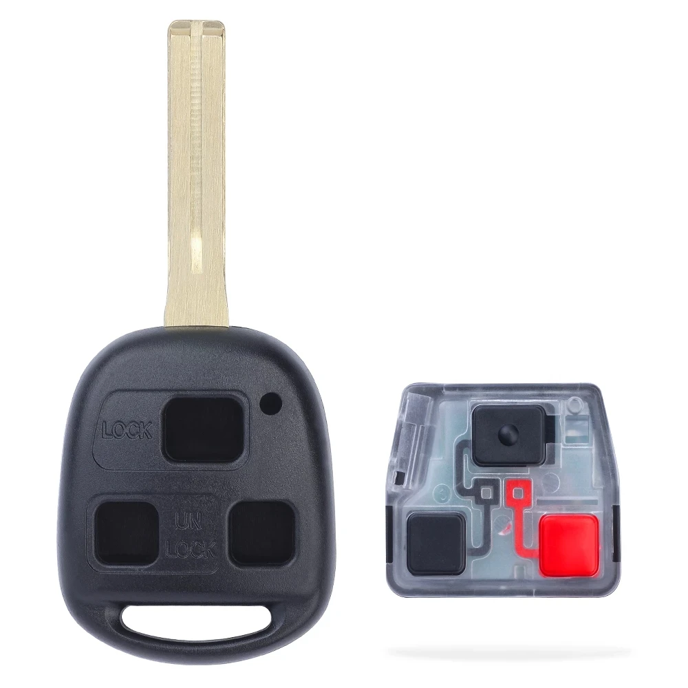 DIYKEY 3 Buttons Upgraded HYQ1512V Remote Key Fob For Lexus LX470 GX470 2003 2004 2005-2009 315MHz 4C 4D67 4D68 Chip TOY48 Blade