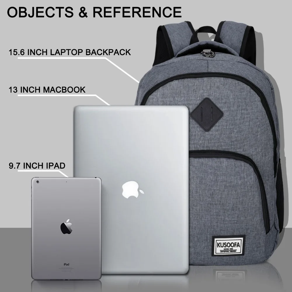 Men Backpack USB charging for 15.6 inches Business Travel Waterproof Laptop Bagpack student Bookpack Casual Style School Bag (6)